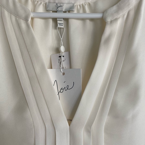 Joie Silk Blouse ‘Marru’ in Porcelain, size large BNWT - Picture 6 of 6